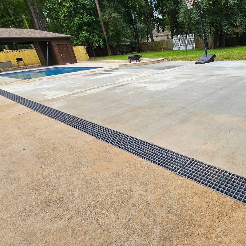 channel-drains-for driveway installed in spring tx