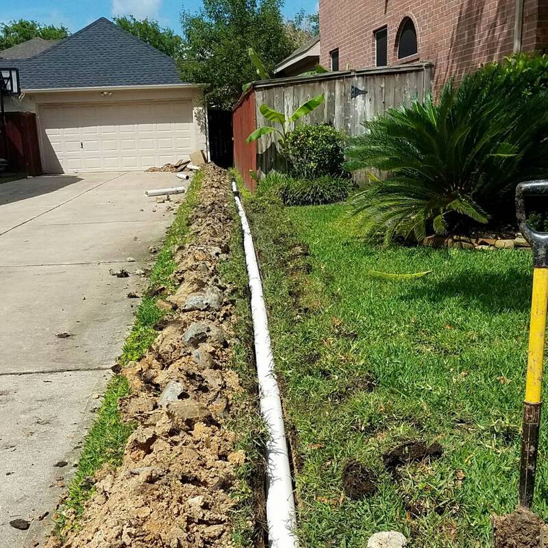 french drains installed in katy tx