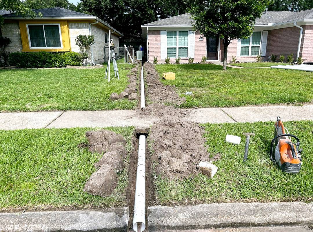 drain system from backyard to street drain