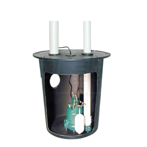 sump pump and container for drains