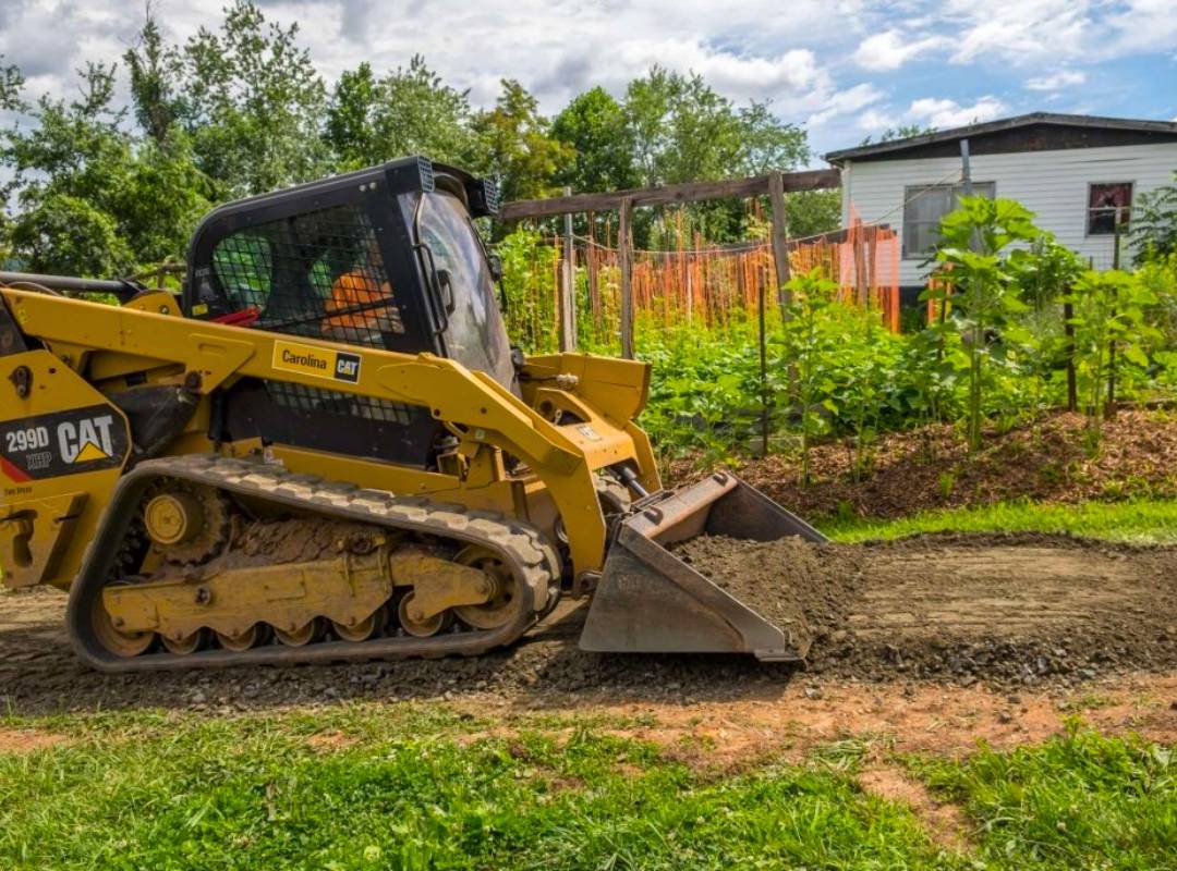 grading with a skid steer