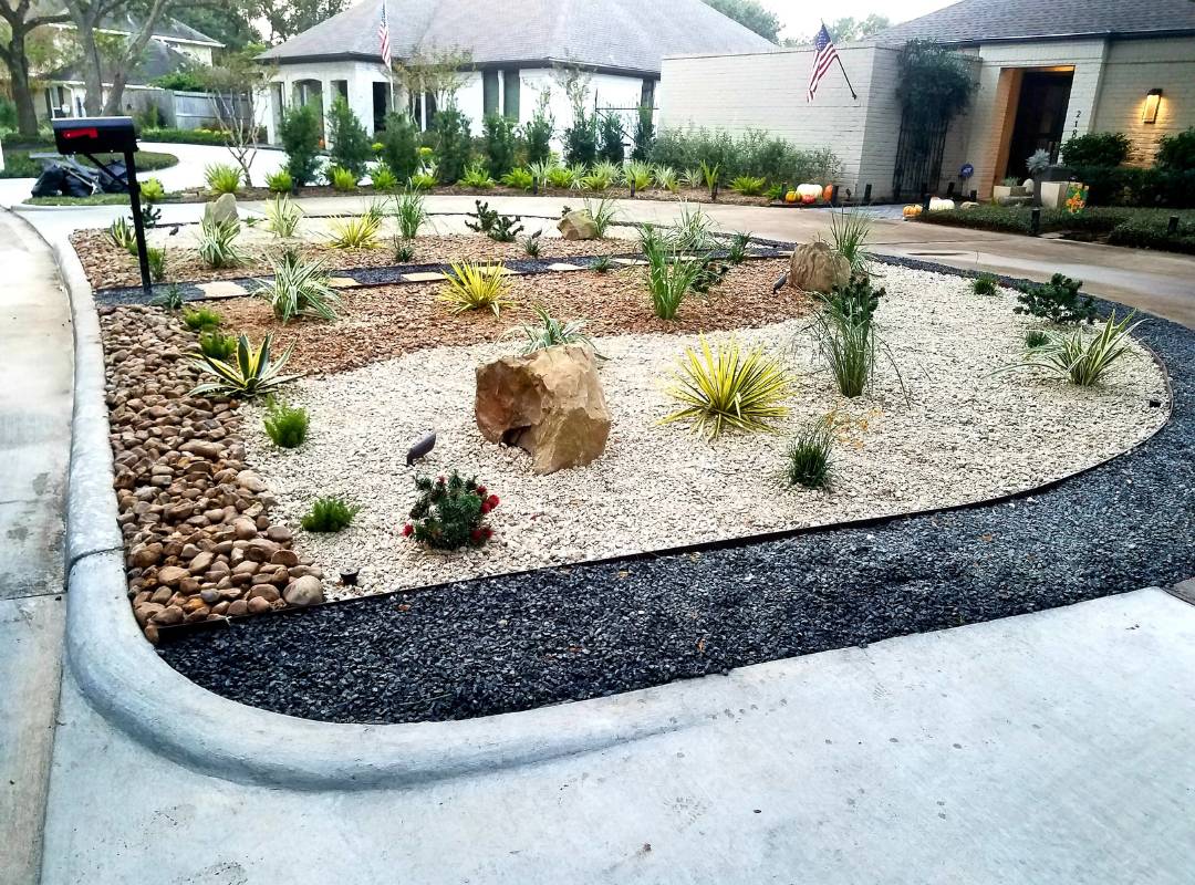 gravel-landscaping installed in memorial area