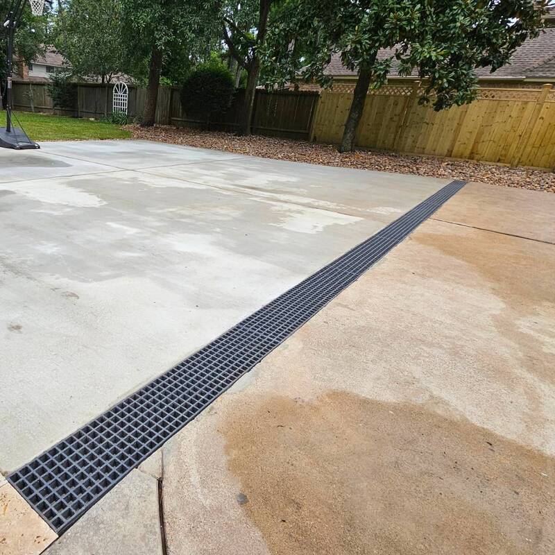 channel-drains-for patios installed in spring tx