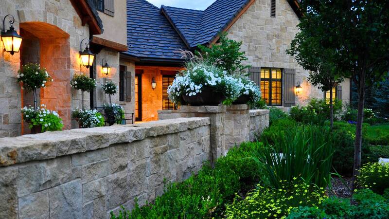 modern home landscaping in magnolia tx