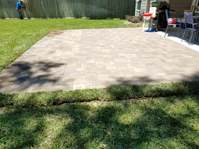 paver patio installed in houston tx
