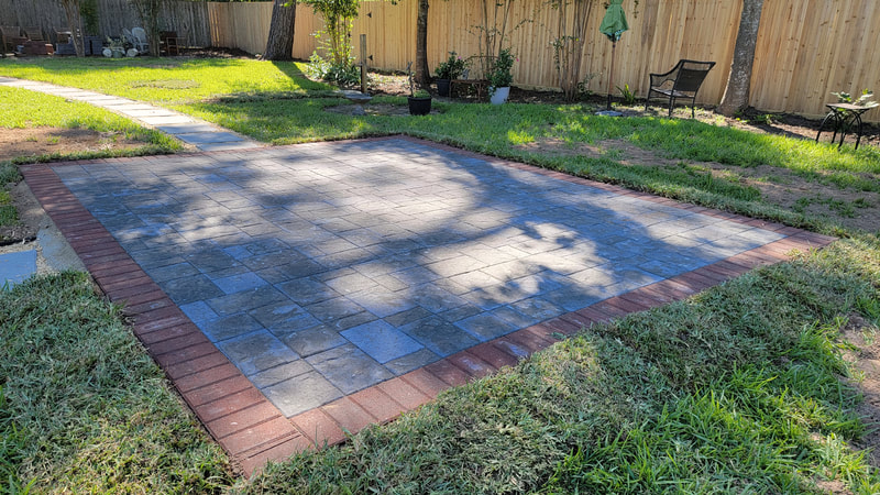 small paver Patio installed in katy tx