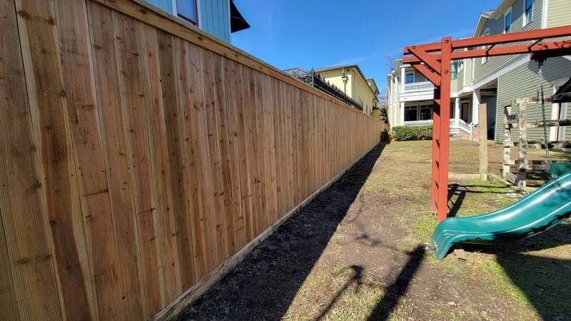 wooden fence installed in the heights houston tx