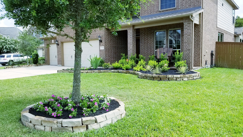 landscaping with rock borders