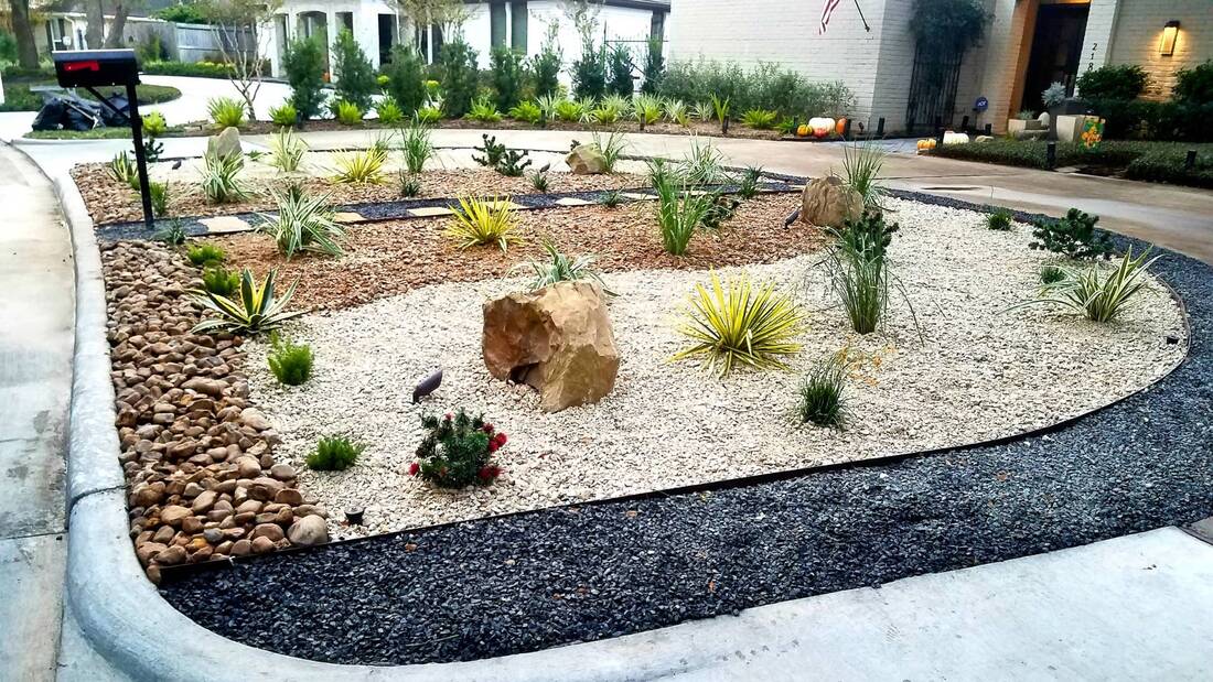 stones and gravel landscaping