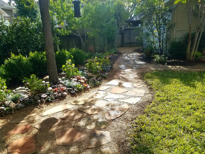 garden flagstone walkway