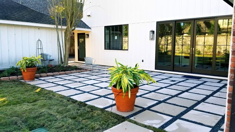 Concrete Stepping Stone  Patio installed in katy tx