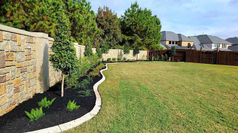 full  sun landscaping with trees in katy tx