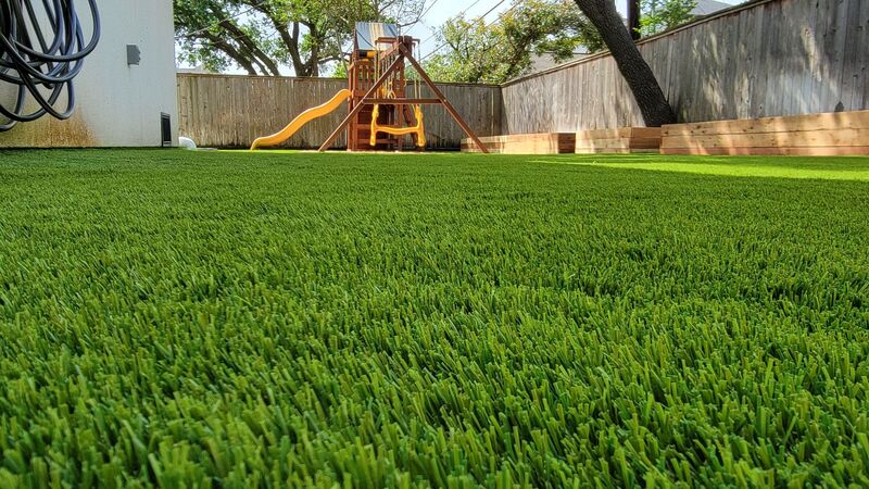 Backyard Artificial Grass installed in houston